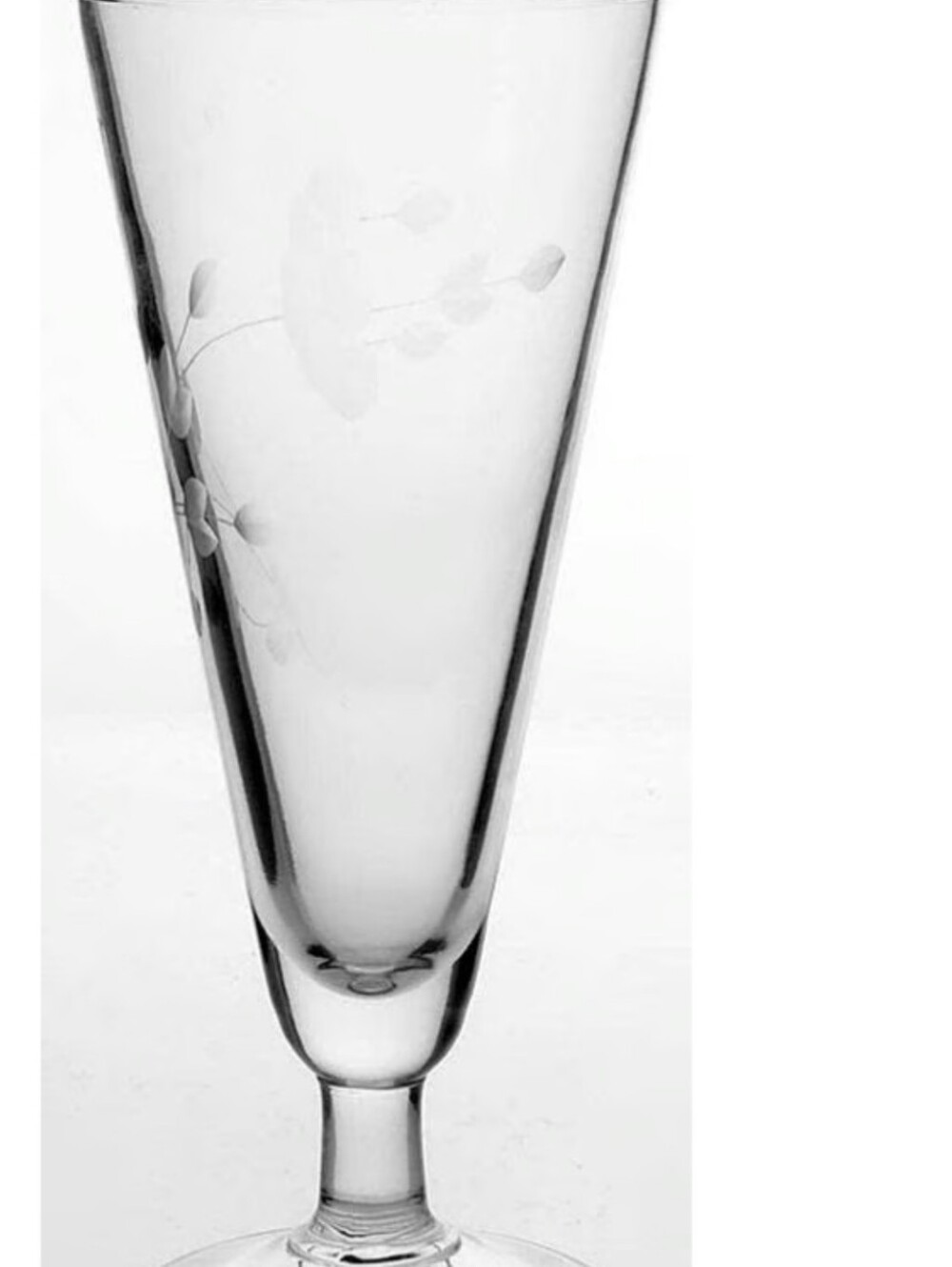 Princess House Clear Floral Etched Pilsner Glass Set Of 2 Unused In Box #442